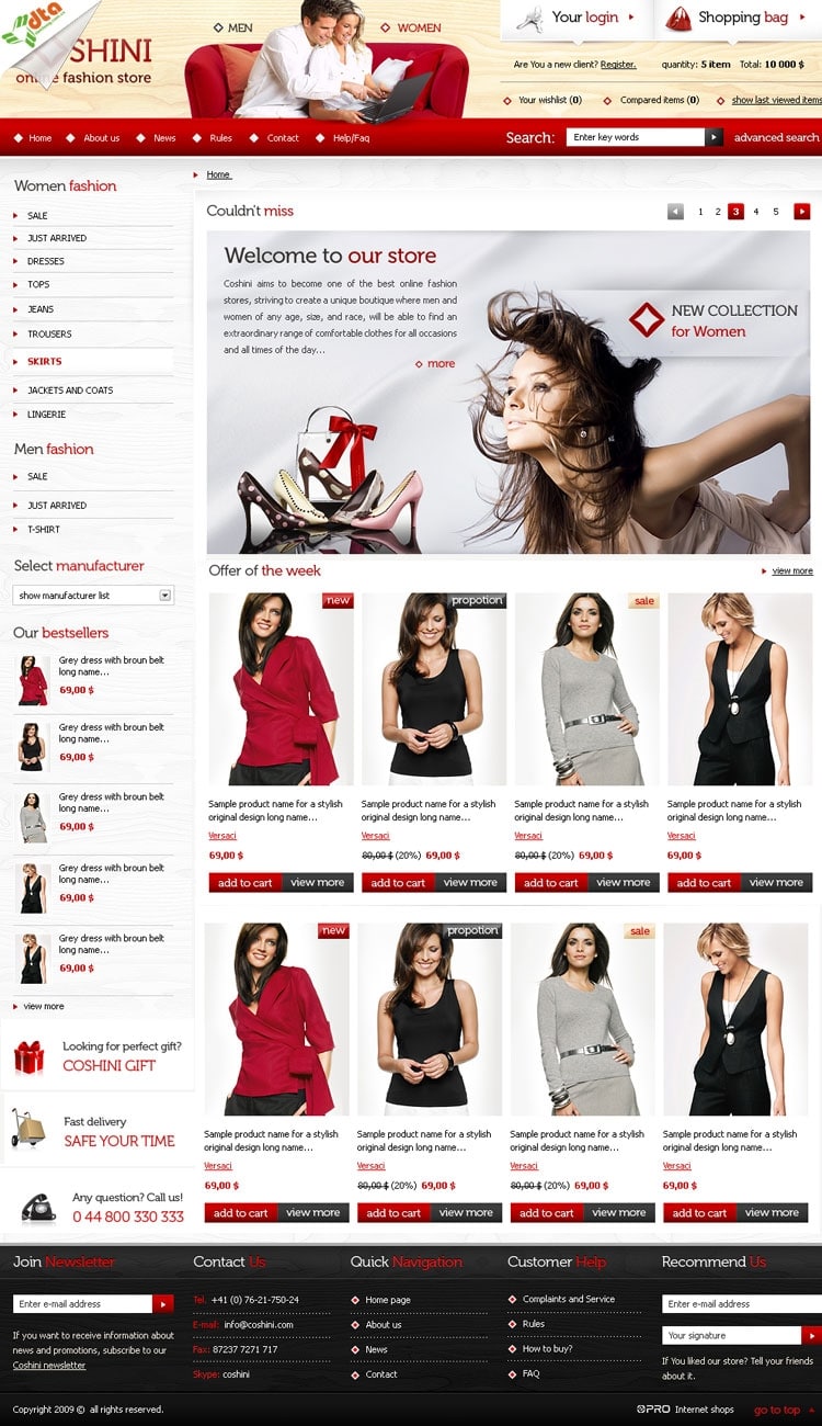 Mẫu website bán hàng đẹp quần áo