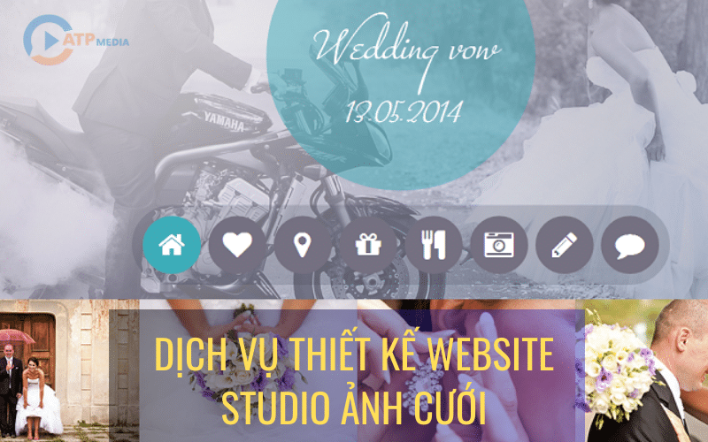 thiết kế website studio ảnh cưới