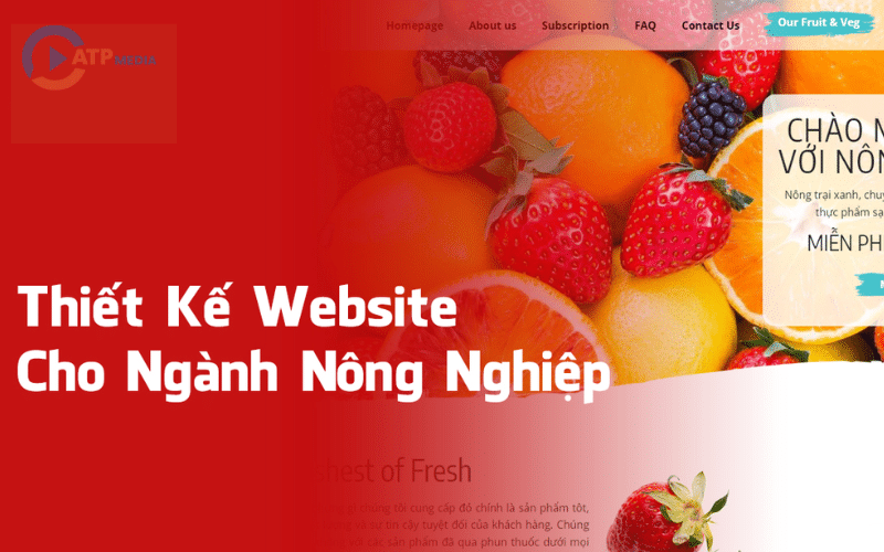 thiết kế website bán hàng nông sản